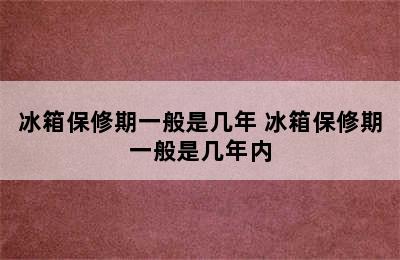 冰箱保修期一般是几年 冰箱保修期一般是几年内